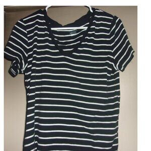 Merona Women's XXL Black & White Top